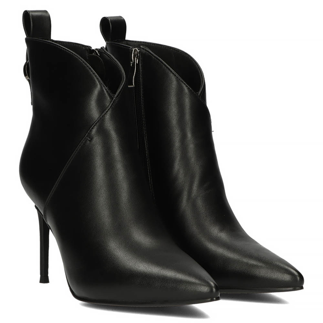 Botki na słupku Filippo DBT4071/22 BK czarne