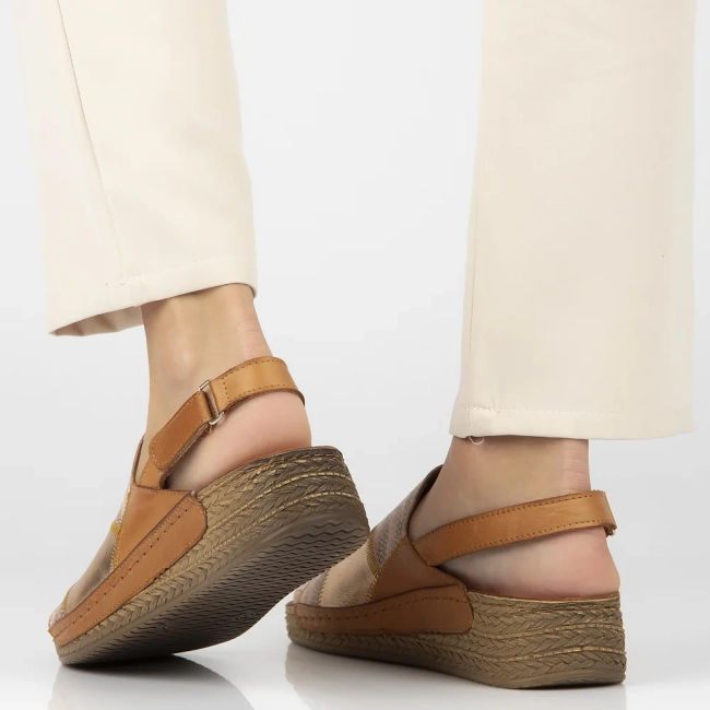 Skórzane sandały Maciejka L7067-29/00-1 rude