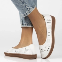 Leather ballerinas Filippo DP6831/25 WH white