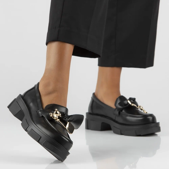 Leather shoes Filippo DP6101/24 BK black