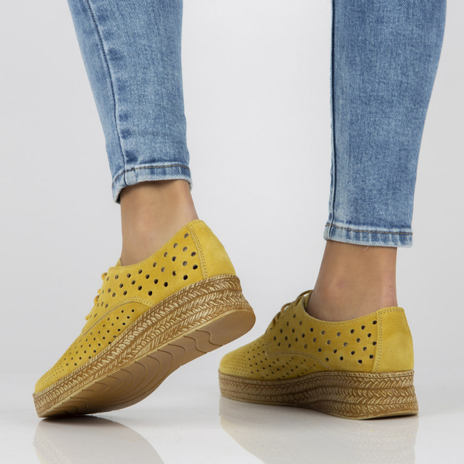 Leather shoes Filippo DP2162/21 YL yellow