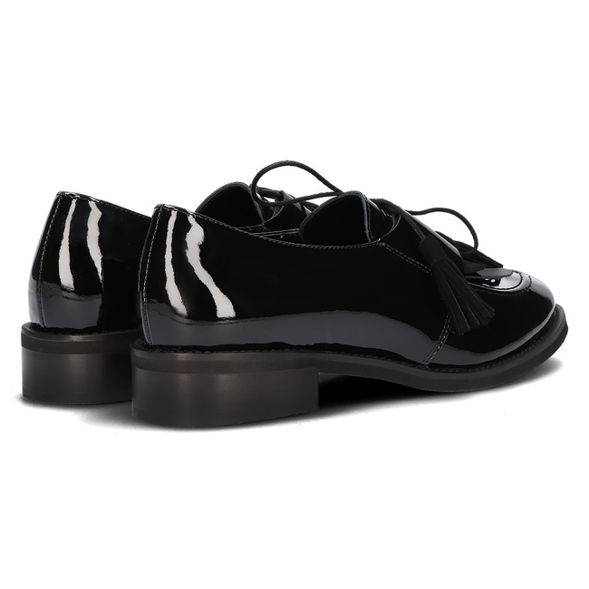 Skórzane półbuty Sagan 4676 czarne