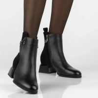 Leather heeled ankle boots Filippo DBT8046/26 BK black