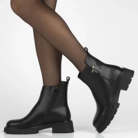 Skórzane botki Filippo DBT7185/25 BK czarne