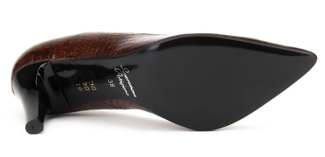 Czółenka Filippo F155 Rudy Krokodyl