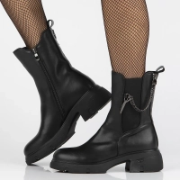 Leather ankle boots Filippo DBT6542/24 BK black