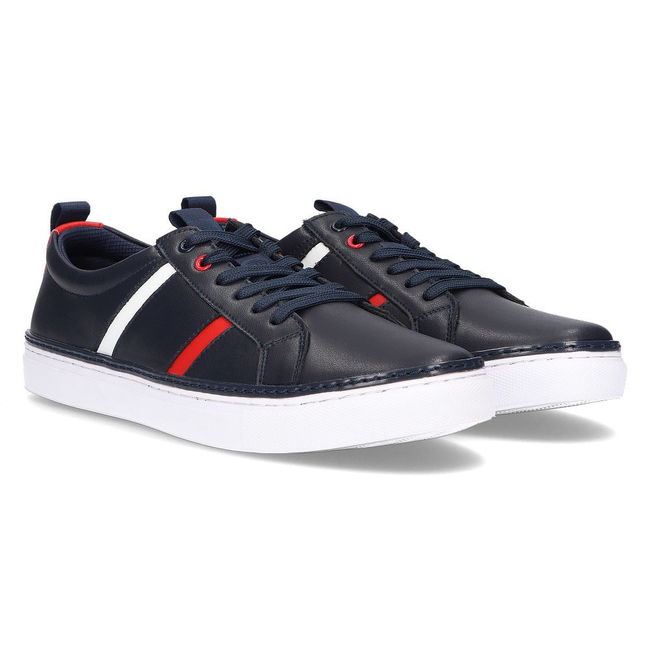 Leather shoes Filippo MP2146/21 NV navy blue