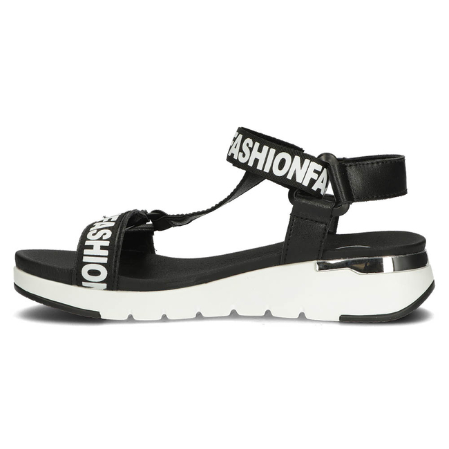 Skórzane sandały Filippo DS2169/22 BK czarne