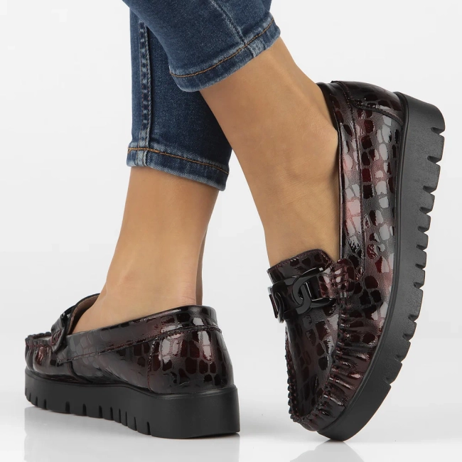 Leather loafers Filippo DP3334/24 BG burgundy