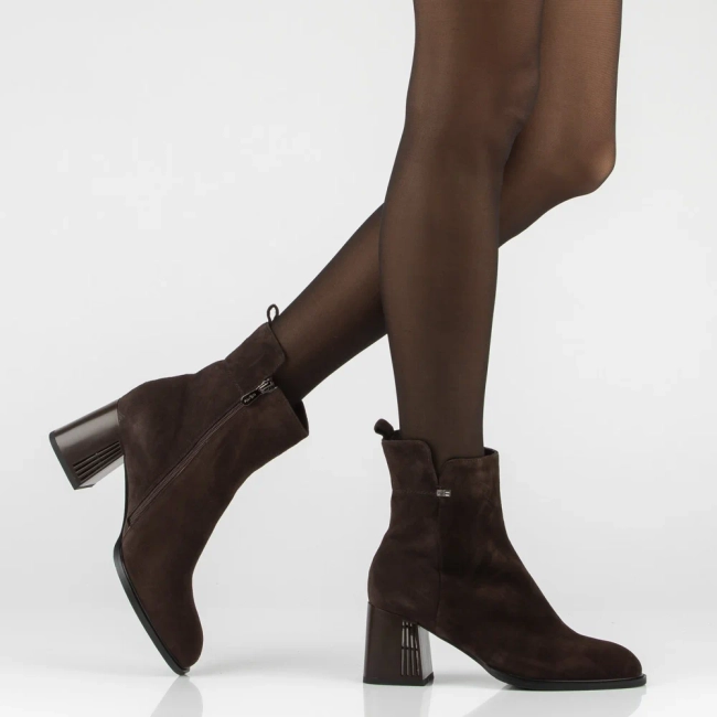 Leather heeled ankle boots Filippo DBT8191/26 D BR brown