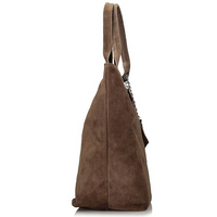 Torebka Toscanio Shopper Zamszowa 1101 ciemna beżowa