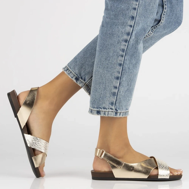 Leather sandals Filippo 40141 gold