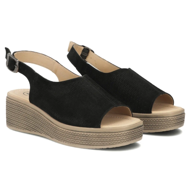 Leather sandals Filippo DS7646/26 BK black