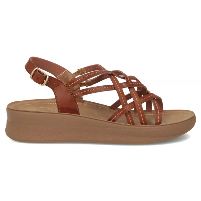 Sandały na platformie Filippo DS7905/26 BR brązowe
