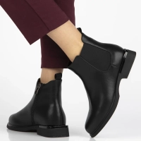 Leather ankle boots Filippo DBT7197/25 BK black