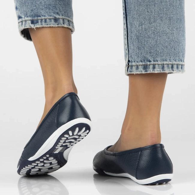 Leather ballerinas Filippo DP3681/25 NV navy blue