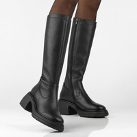 Leather heeled boots Filippo DKZ8168/26 BK black