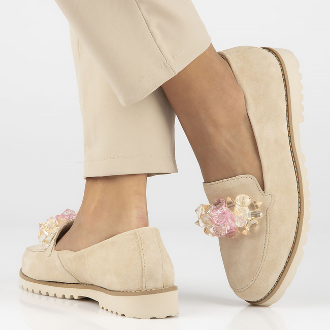 Leather shoes Filippo DP4562/23 BE beige