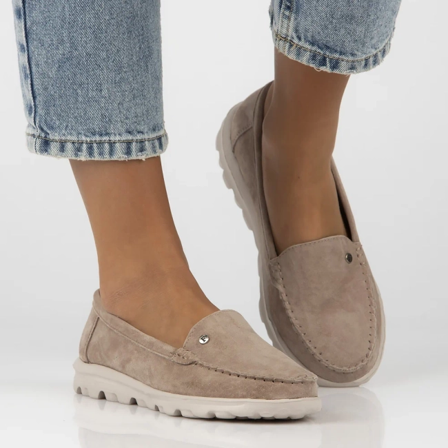 Leather loafers Filippo DP6751/25 BE beige