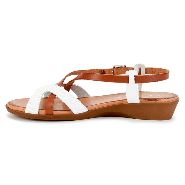 Sandals Loretta Vitale 3457 Reptil Blanco-Roble