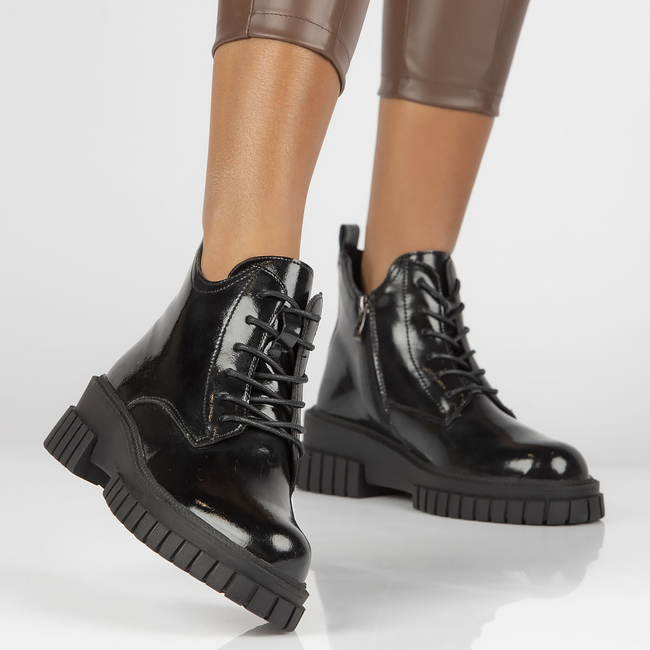 Leather boots Filippo DBT3963/22 BK black