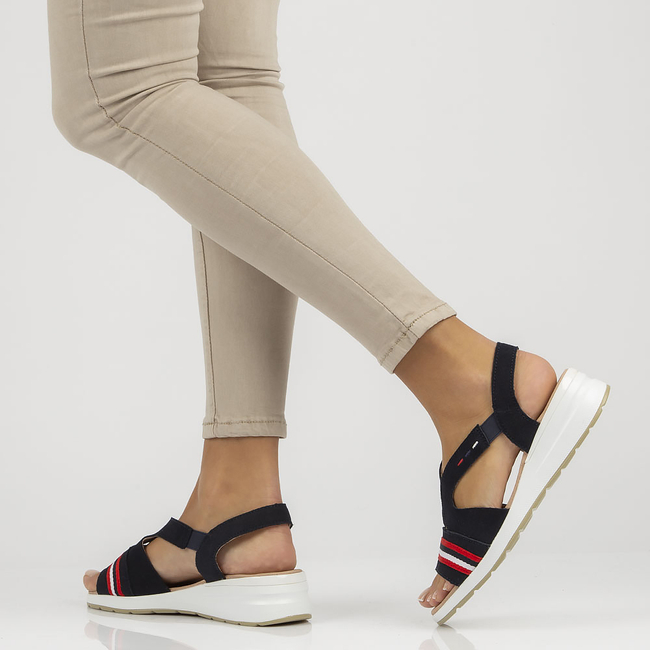 Leather sandals Filippo DS3500/22 NV navy