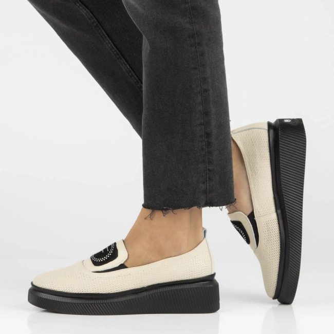 Skórzane półbuty na platformie Filippo DP4572/24 BE beżowe