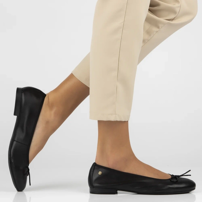 Skórzane baleriny Maciejka P6800-01/00-0 czarne