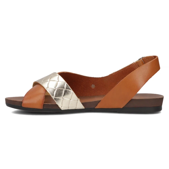 Skórzane sandały Filippo 40141 brązowe