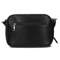 Black shoulder bag central zip