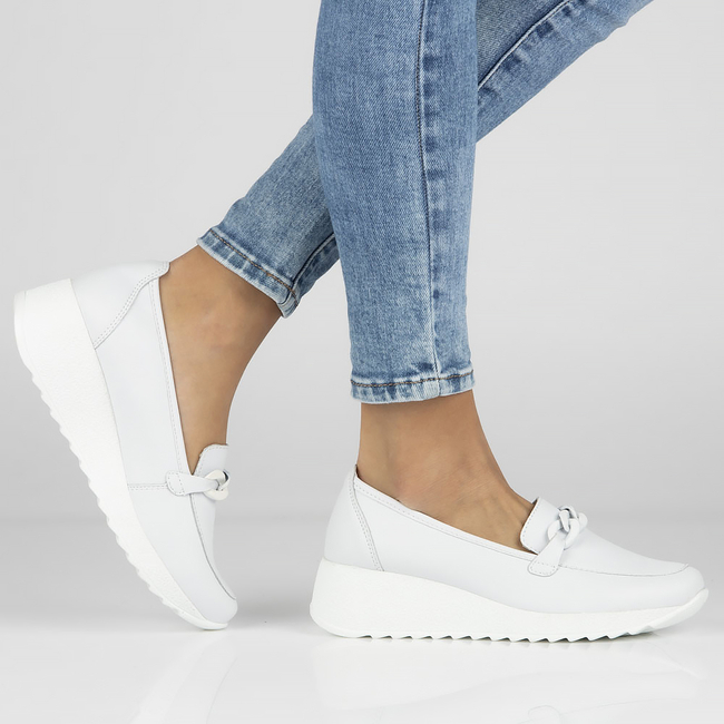 Leather shoes Filippo DP3632/23 WH white