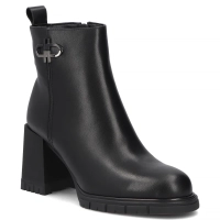 Leather heeled ankle boots Filippo DBT8187/26 BK black