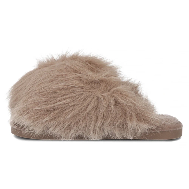Fur slippers Filippo DK7475/25 TP taupe