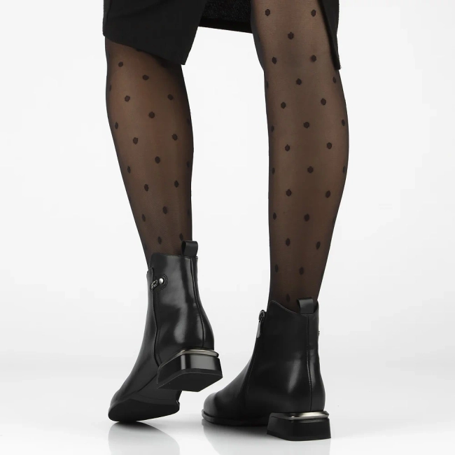 Leather ankle boots Filippo DBT7382/25 BK black