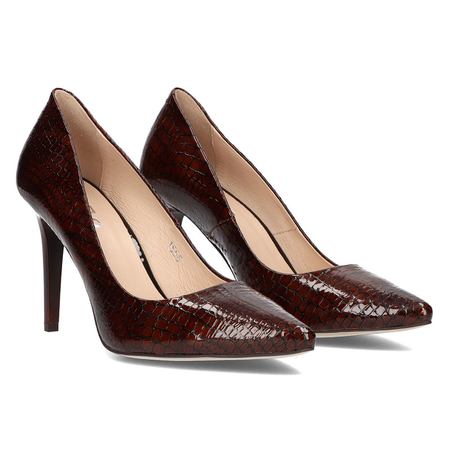 Leather pumps Filippo 1555 Brown