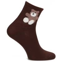 Women's Socks brown TFP2-101 23 bear