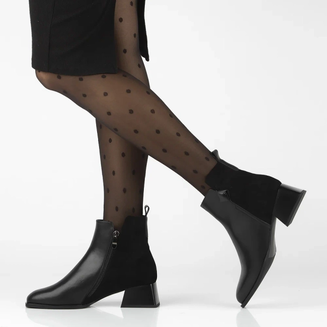 Leather ankle boots Filippo DBT7360/25 BK black