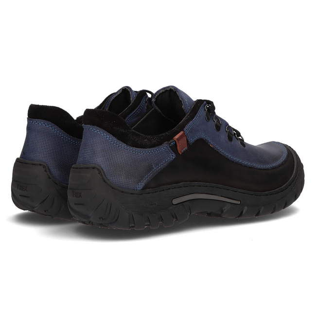 Skórzane półbuty Filippo 917 granatowe