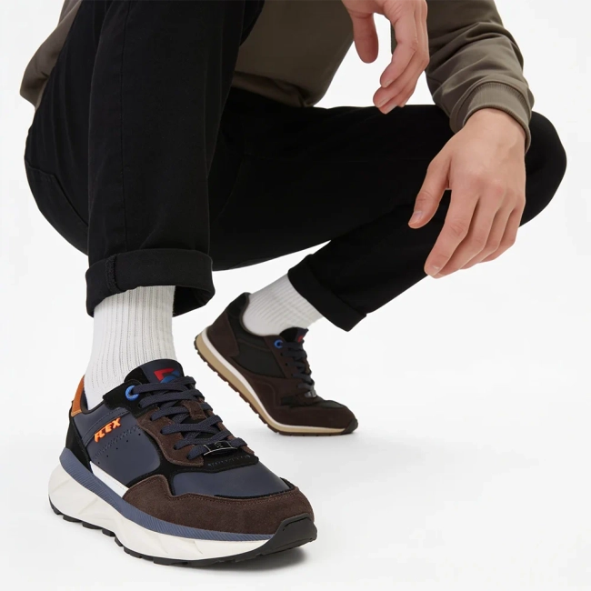 Leather Sneakers Filippo MSP7838/26 NV navy
