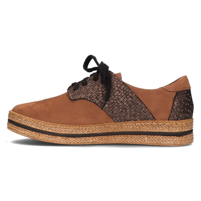 Skórzane półbuty Filippo 10123 brązowe