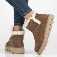 Leather snow boots Rieker W2071-20 brown