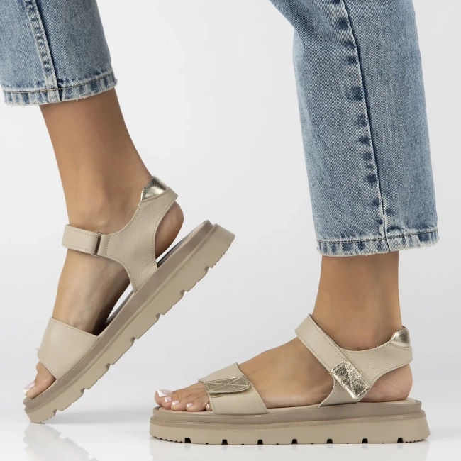 Leather sandals Filippo 40443 beige