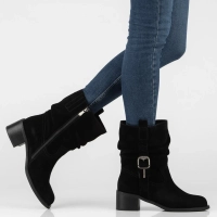 Leather heeled ankle boots Filippo DBT8179/26 BK black