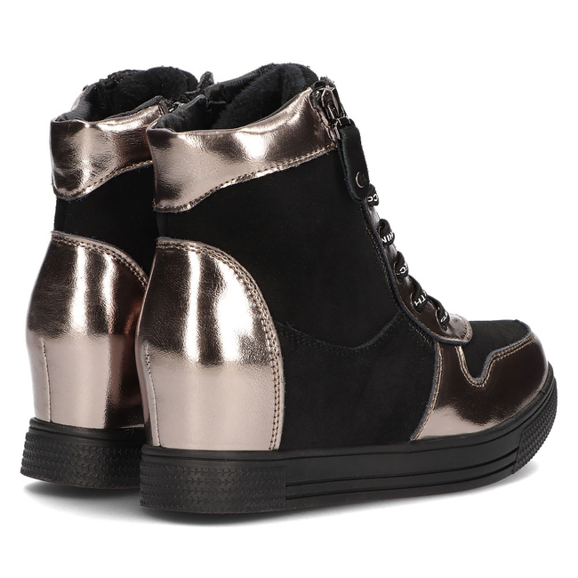 Leather ankle boots Filippo DBT3148/21 BK GN dark nickel