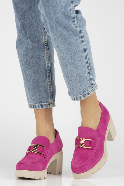 Leather shoes Filippo 20097 fuchsia