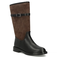 Skórzane kozaki Filippo DKZ8118/26 BK BR czarne