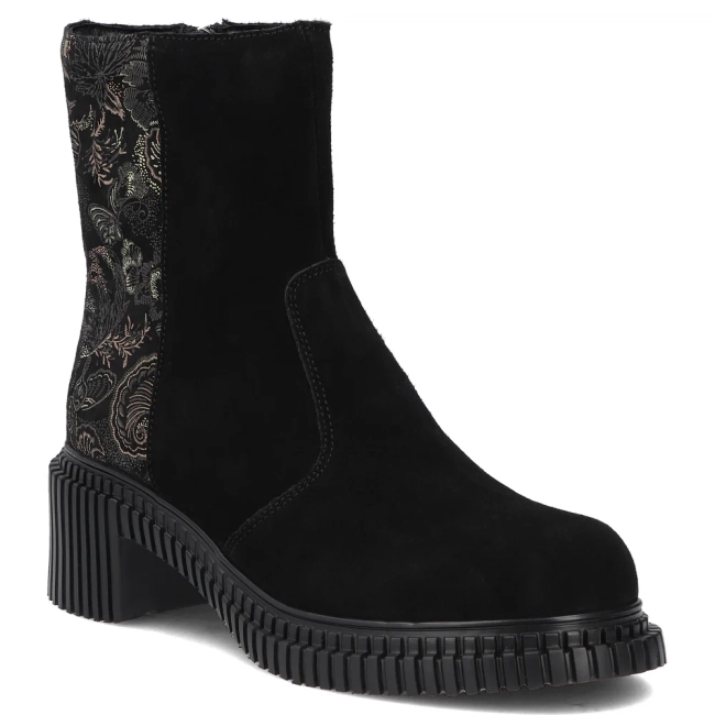 Leather heeled ankle boots Filippo DBT8068/26 BK MLT black