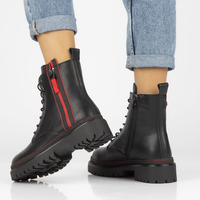 Leather boots Filippo DBT3966/22 BK black