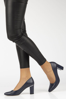 Skórzane czółenka Filippo 2063 Granatowe