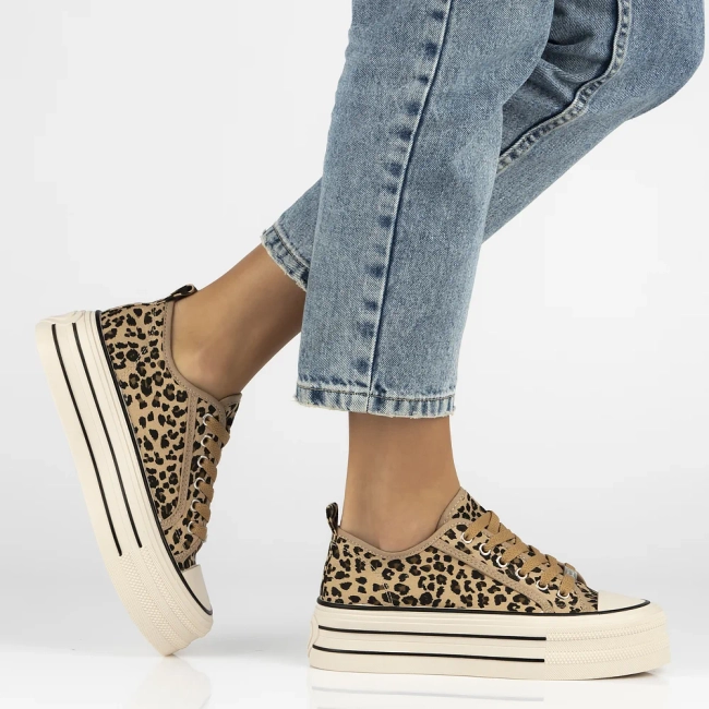 Trampki News 25SP26-9157 brązowe